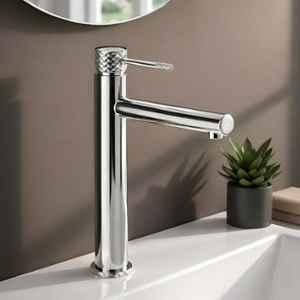 Plantex Wash Basin Mixer Tap/Pure Brass Tap Handle & 304 Grade Stainless Steel Body/Hot & Cold Basin Mixer/Pillar Spout for Wash Basin/Deck Mount (8013-2, Chrome)