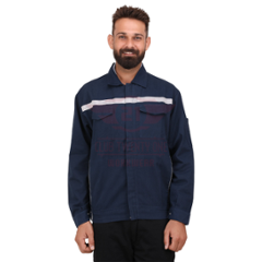 Club Twenty One Workwear Hampton Cotton Navy Blue Safety Jacket, 5008, Size: S
