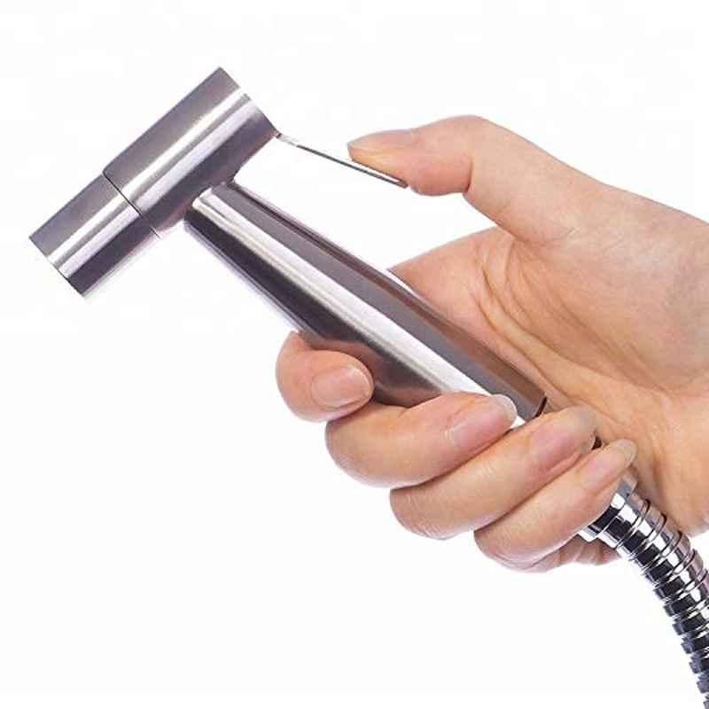 Marcoware Stainless Steel 304 Satin Finish Silver Jet Spray Health Faucet Set