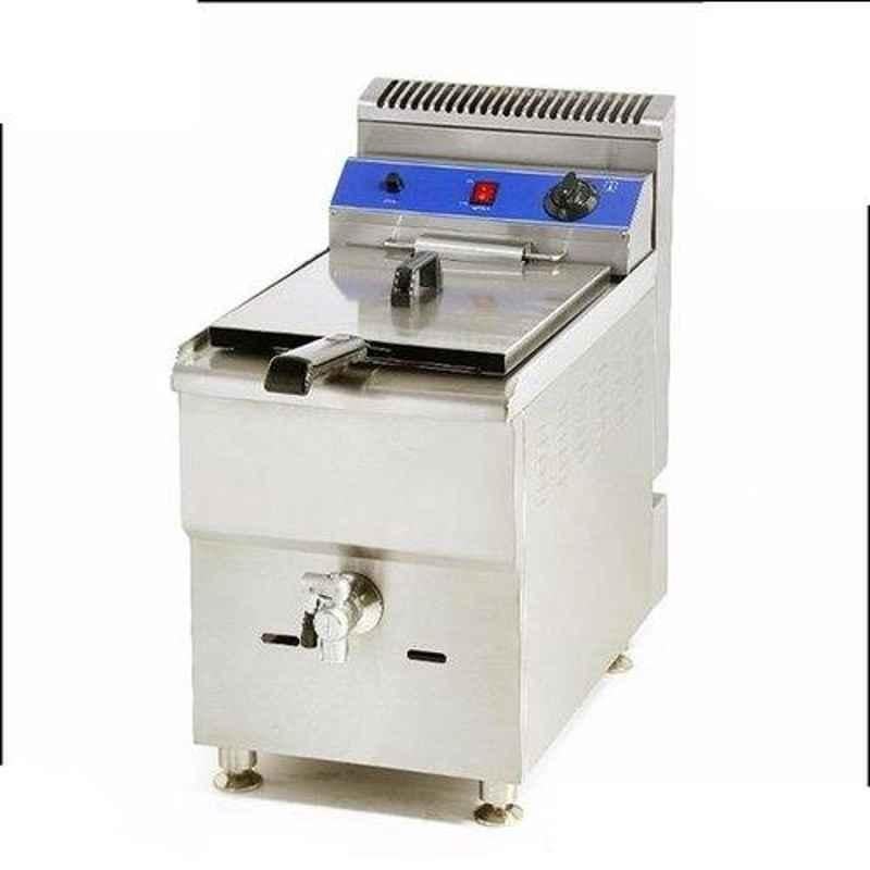 Taikong Gas Deep Fryer - 12 Liters, Model Name/Number: FO-12, Size: 340x615x630 Mm