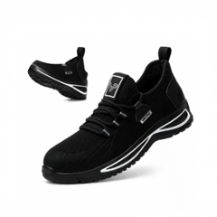 VACPAC Bold Rubber Steel Toe Black Sports Safety Shoes, Size: 9