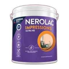 Nerolac Impressions Ultra HD 4 Litre White Interior Wall Emulsion Paint with Low VOC, Washable & Low Odor