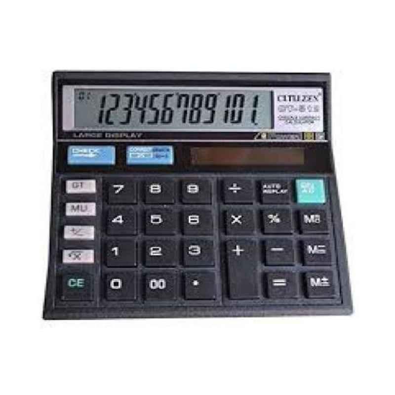 Citizen CT-512 12 Digit Black Electronic Calculator (Pack of 2)