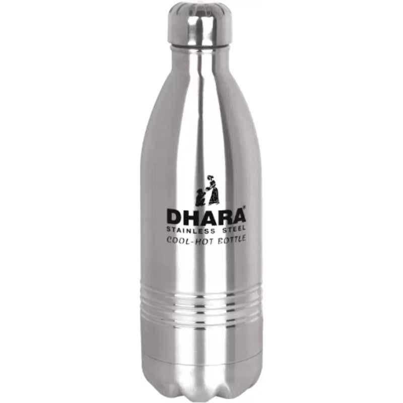 Dhara 24 Plus 350ml Stainless Steel 304 Silver Water Bottle, DBS350