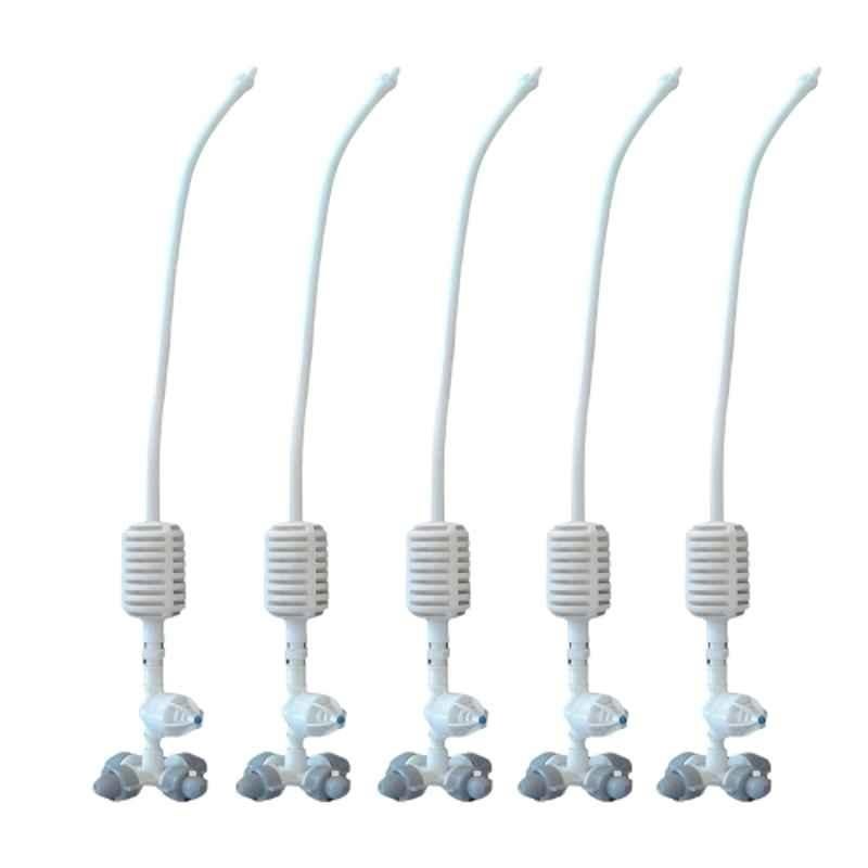 Agriansh 4 Way Irrigation Fogger Sprayer System Assembly Unit with Check Valve for Garden, Farm, Agriculture & Poultry Farm (Pack of 5)
