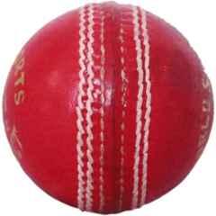World Sports Leather Red Cricket Ball, SOILCB719R