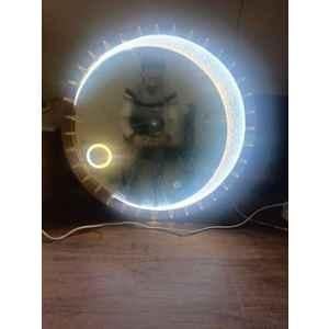 Plantex LED Bathroom Mirror with 3 Tone/Designer Mirror for Living Room/Bedroom/Dressing Room Round Shape HM-007, 18x24 inch