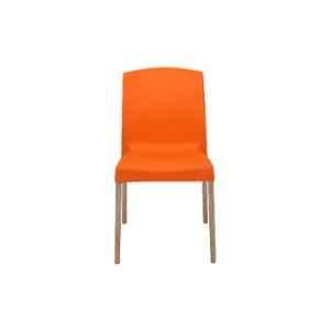 Supreme Hybrid Premium Plastic Orange Chair without Arm (Pack of 4)