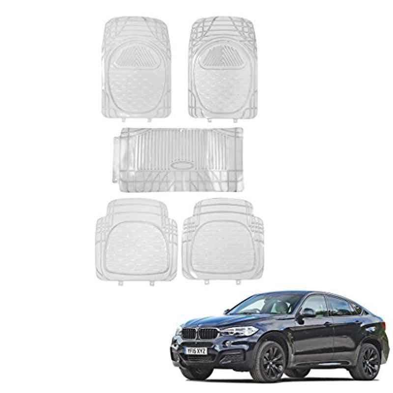 Kozdiko 5 Pcs 6205 Rubber & PVC Clear Car Foot Mat Set for BMW X6