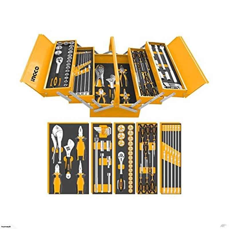 Krost Metal All In 1 Universal Multipurpose Tool Kit (Yellow, 59 Piece)