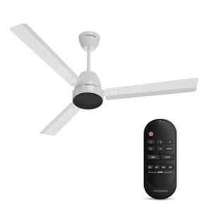 Crompton Energion Nucleoid 24W 340rpm Aluminium Silver White BLDC Ceiling Fan with Remote & 4 Years Warranty,CFENNC30W48SWM5SRM,  Sweep: 1200 mm