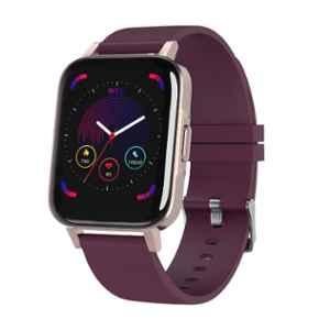 Gizmore GIZFIT 908 Pro 1.69 inch Rubber Metallic Finish Purple Rectangle Touchscreen Smartwatch