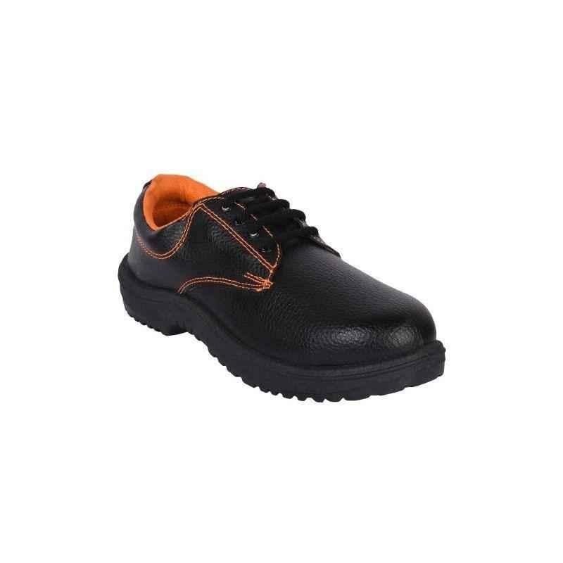 Nova Safe Safari Labour PVC Black & Orange Steel Toe Safety Shoes, Size: 9