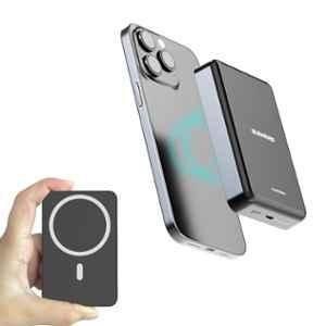 Dubstep Powerblitz X1 10000mAh 20W ABS Black Fast Charging Wired & Wireless Compact Pocket Size Power Bank with Type-C to Type-C Cable
