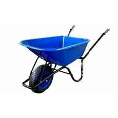 Swastik 50kg Mild Steel Manual Blue Wheel Barrow Trolley