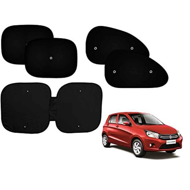 Auto Pearl 5 Pcs PVC & Mesh Beige Window & Front Sun Shade Set for Maruti Suzuki Celerio New