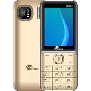 Cellecor X30+ 32GB/32GB 1.8 inch Gold Dual Sim Feature Phone with Torch Light & FM