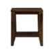 Angel Furniture 45x45x50cm Walnut Finish Sheesham Wood Carved net Side Table, AF-146W