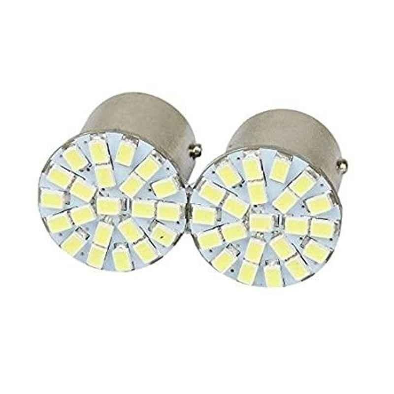 AOW 22 SMD (White) Led Indicator Bulb Turn Signal Bulb for Royal Enfield Battle Green (Pack of 2)