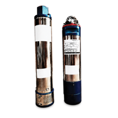 Rajco V-4 1HP 0.75kW 10 Stage Copper Single Phase Oil Filled Submersible Pumps