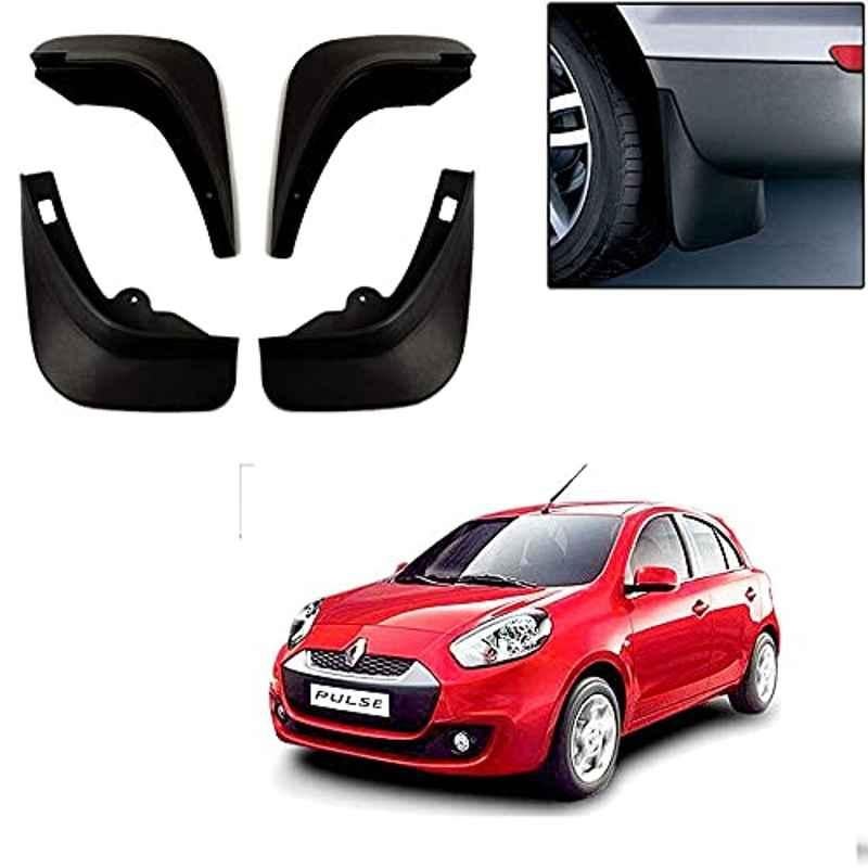 Auto Pearl 4 Pcs Black Cup Type Mud Flaps Splash Guard Set For Renault Pulse