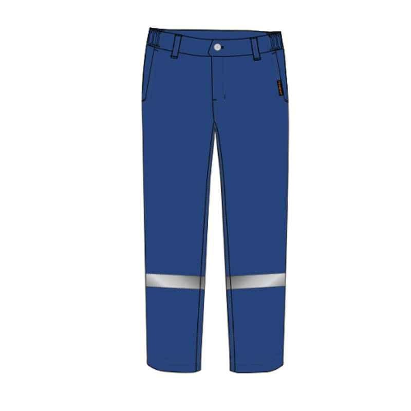 Tarasafe BLOKARC-10FTR-46NV HRC 2 Navy Blue Cotton & Nylon Arc Flash Formal Trouser, Size: 46