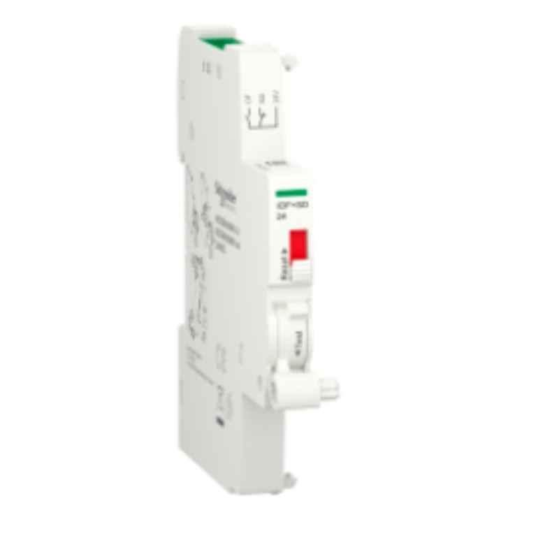 Schneider Acti9 2100mA 1NO+1NC White Fault Indicating Auxiliary Contact with Ti24 Top Connector