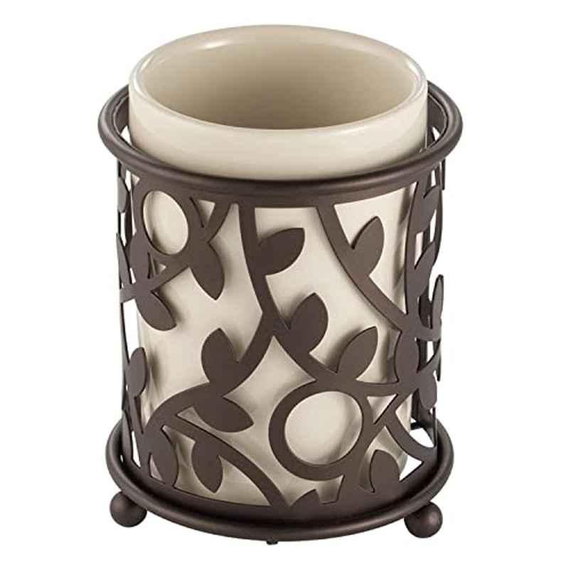 Inter Design Vine Ceramic Vanilla & Bronze Tumbler, 111449