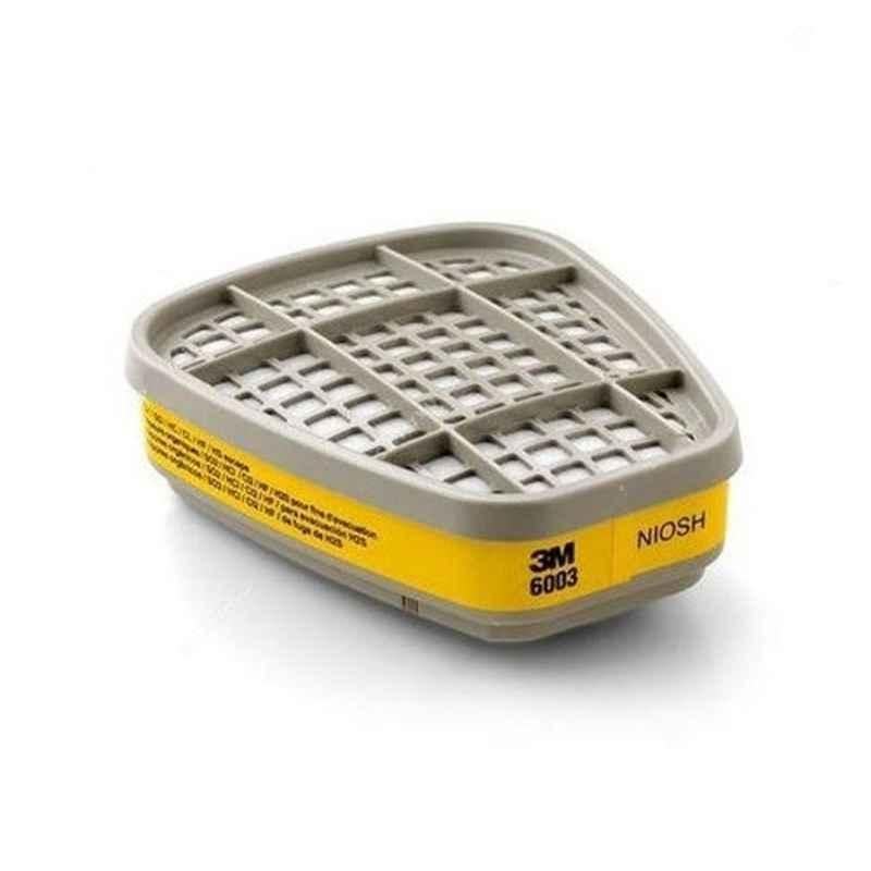 3M 4.2 inch Yellow Acid Gas Cartridge, 6003