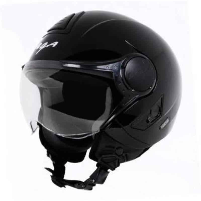 Vega Verve Black Open Face Motorbike Helmet, Size (L, 580 mm)