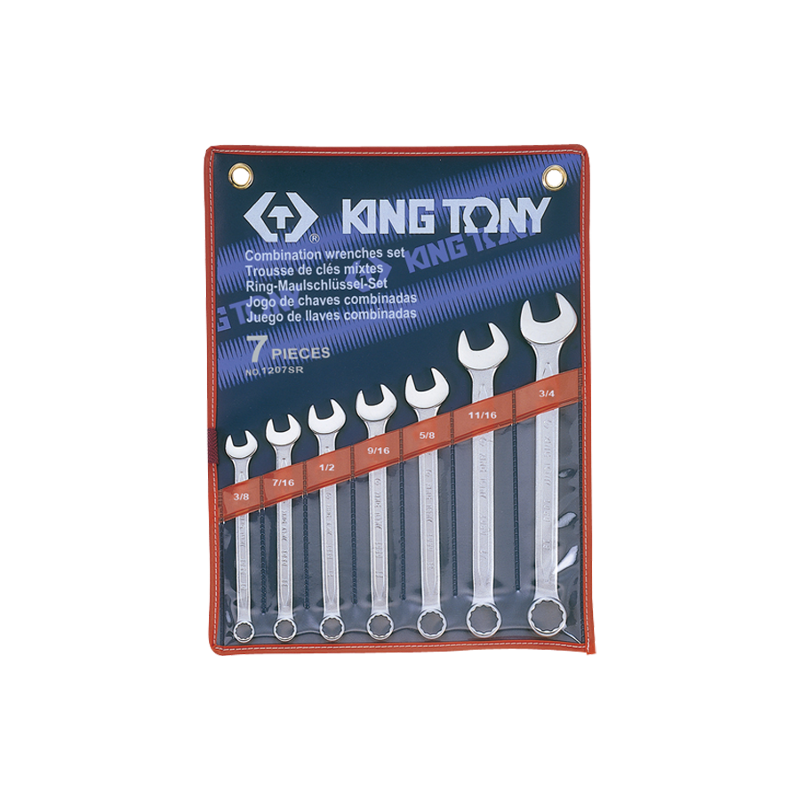 King Tony 7 PCS Combination Wrench Set, 1207SR