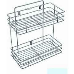 Niskoware Stainless Steel Silver 2-Tier Fruits & Vegetables Storage Kitchen Rack