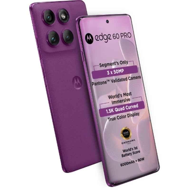 Motorola Edge 60 Pro 6.7 inch 6000mAh 16GB RAM/256GB Storage Pantone Sparkling Grape Smartphone