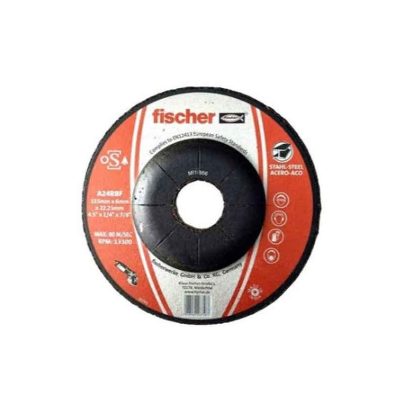 Fischer 115x6x22.23mm Mild Steel Orange & Black Cutting Disc, 539072