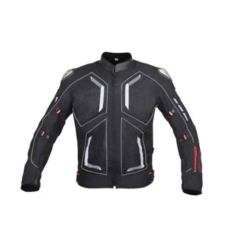 Biking Brotherhood Leather Collar with Soft Neoprene Inner Spiti Jacket, Size: 4XL