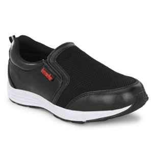 Kavacha S127 Leather & Mesh Steel Toe Black Safety Shoes for Women, Size: 5