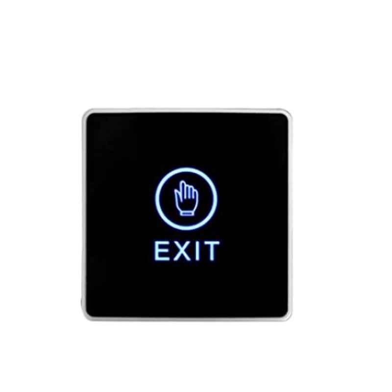 Rubik 86x86mm Black Touchless Exit Button Square Switch