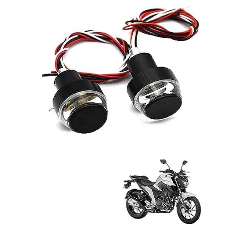 Kozdiko 2 Pcs Dual Colour Motorcycle LED Indicator Turn Signal Handle Bar Light Set for Yamaha FZ 25