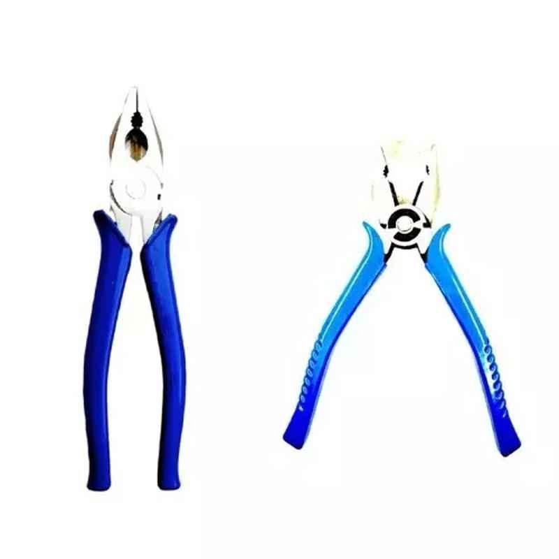 Sky Blue 2 Pcs 7.8 inch Lineman Plier Combo, SBE_PLIER_COMBO_MOD_00269