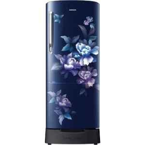 Samsung 183 Litre 4 Star Stainless Steel Himalayan Poppy Blue Direct Cool Single Door Refrigerator, RR20C1824HV/HL