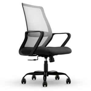 CELLBELL Desire Pro Mesh Medium Back Grey Ergonomic Office Chair with Lumbar Support & Height Adjustable