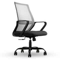 CELLBELL Desire Pro Mesh Medium Back Grey Ergonomic Office Chair with Lumbar Support & Height Adjustable