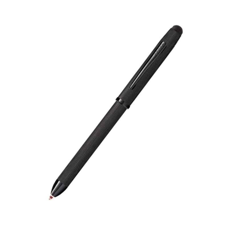 Cross Tech3 Plus  Brushed Black PVD Multifunction Pen with 1 Pc Black Refill & 3 Writing Tips Set, AT0090-19