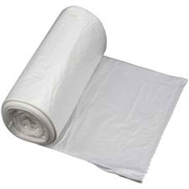 45x55cm PE Plastic White Flat-Mouth Garbage Bag (Pack of 25)