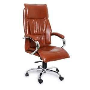 Modern India Leatherette Maroon High Back Office Chair, MI259 (Pack of 2)