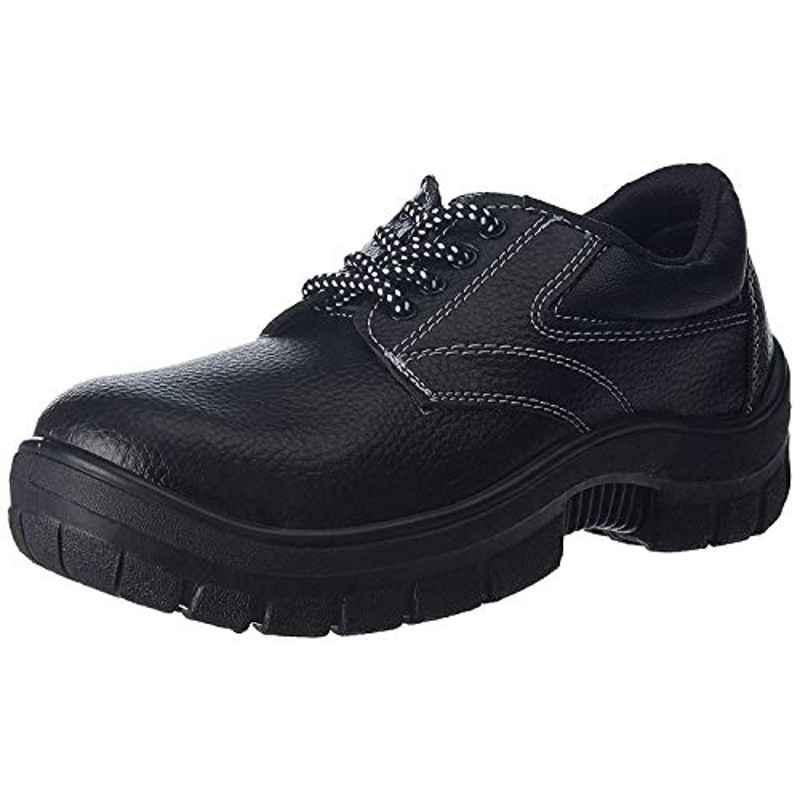 Krost Black Safety Shoes With Steel Toe Cap - 9 (Astan223)