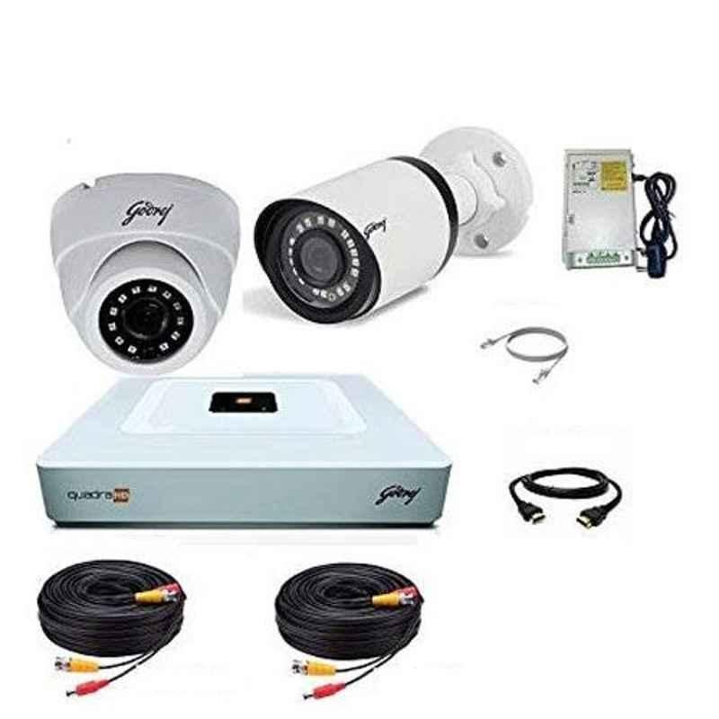 Godrej SeeThru 1MP Full HD CCTV Camera Kit without Hard Disk, Godrej1MP1DOME1BULLET