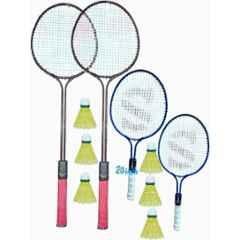 STYRKR Alloy Steel Multicolour Pro Badminton Combo- 4 Racket with Shuttle Pack of 6 Badminton KitKIT-20