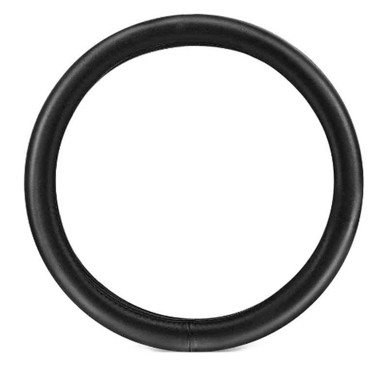 Edylinn 14.5-15.5 inch Faux Leather Black Medium Steering Wheel Cover for Maruti Suzuki Baleno Facelift