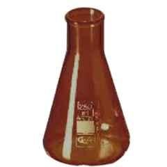 Glassco 500ml White Printing Boro 3.3 Glass Flask, 231.519.05 (Pack of 10)